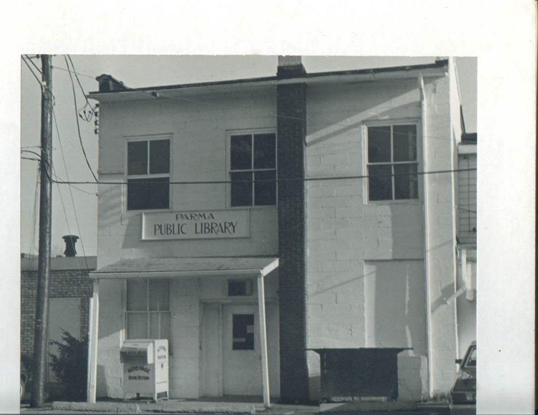 Parma library Temp on Main ST Parma Hilton Historical Society